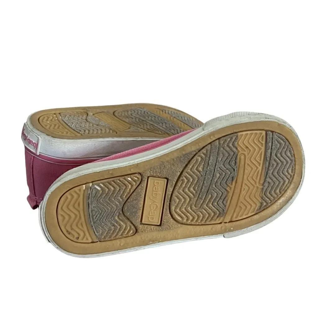 Baby Gap pink low top toddler sneakers size 7‎